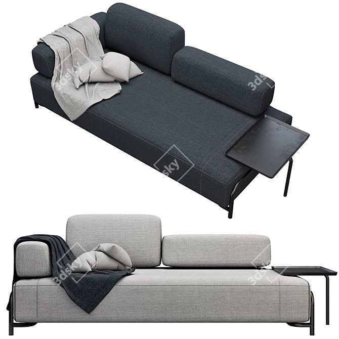 Contemporary Modern Sofa 3D model image 2