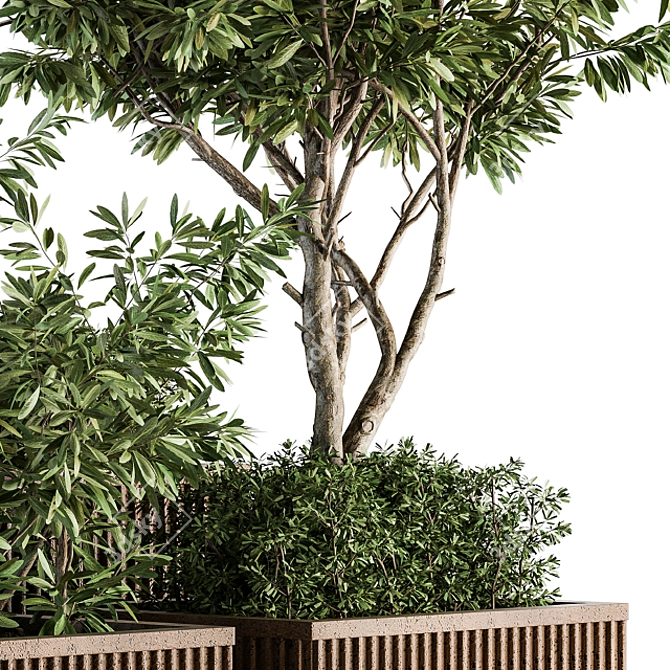 Concrete Box Outdoor Plants - Set 160 3D model image 3