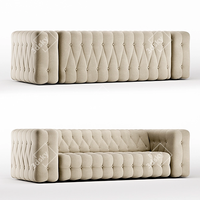 Elegant Modern D Sofa 3D model image 1