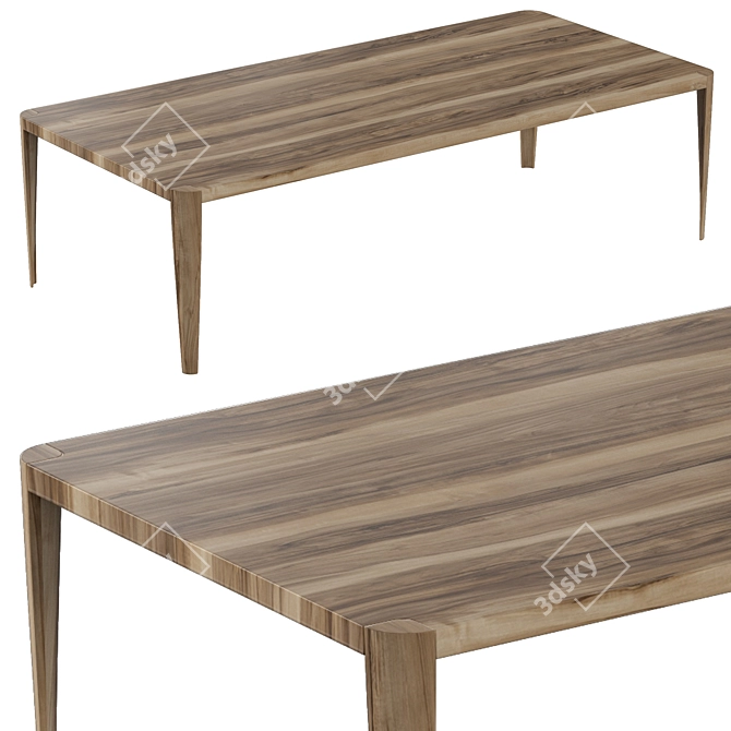 Terra Estel Modern Dining Table 3D model image 2