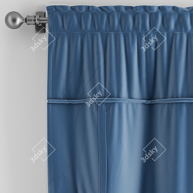 Elegant Roman Blinds: Window Upgrade 3D model image 3