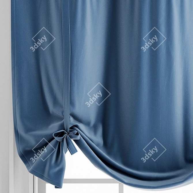 Elegant Roman Blinds: Window Upgrade 3D model image 4