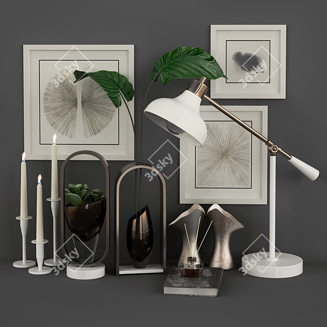 Elegant Decor Set: Vintage Inspired 3D model image 1