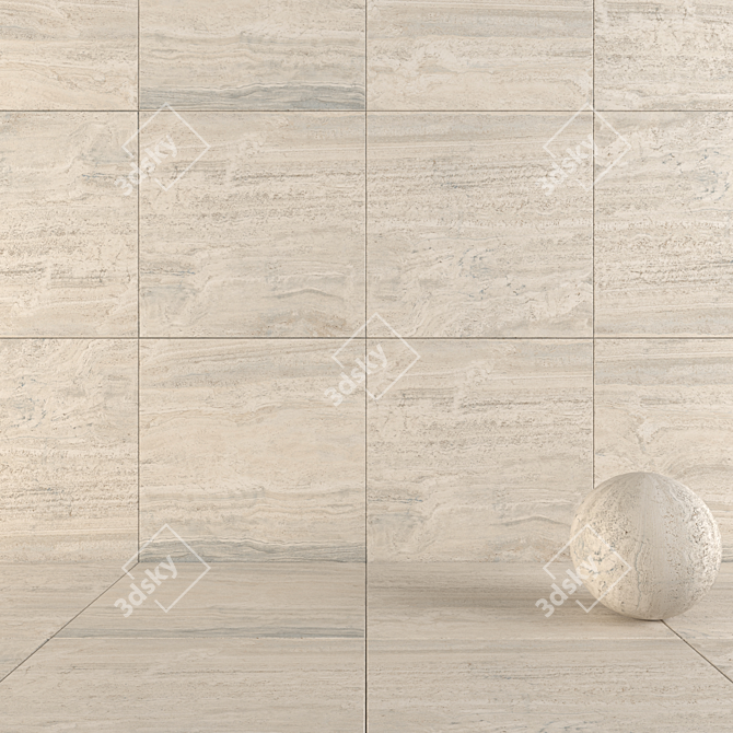 Flaviker Navona Bone Vein: Versatile 120x120 Wall Tile 3D model image 1