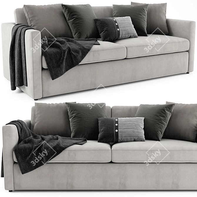 Modern West Elm Harris Sofa 3D model image 1