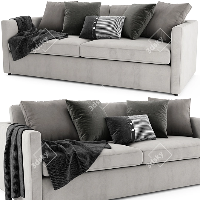 Modern West Elm Harris Sofa 3D model image 3