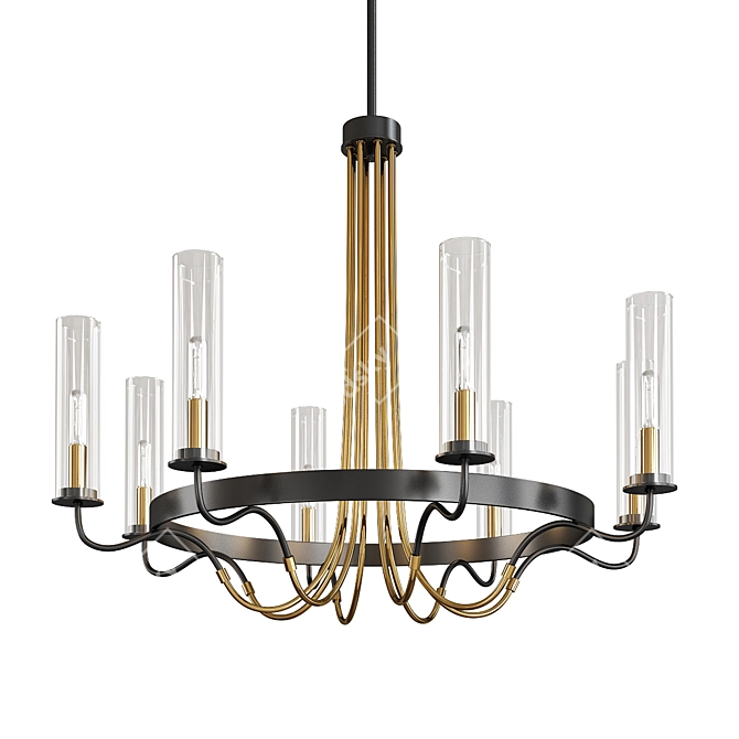 Elegant Kearney Chandelier - Stunning Lighting Fixture 3D model image 1