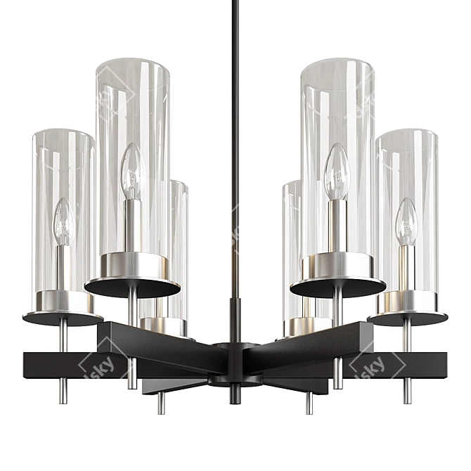 Modern Tuxedo Chandelier 3D model image 1