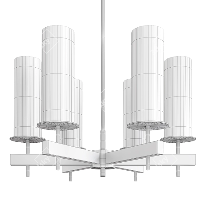 Modern Tuxedo Chandelier 3D model image 2