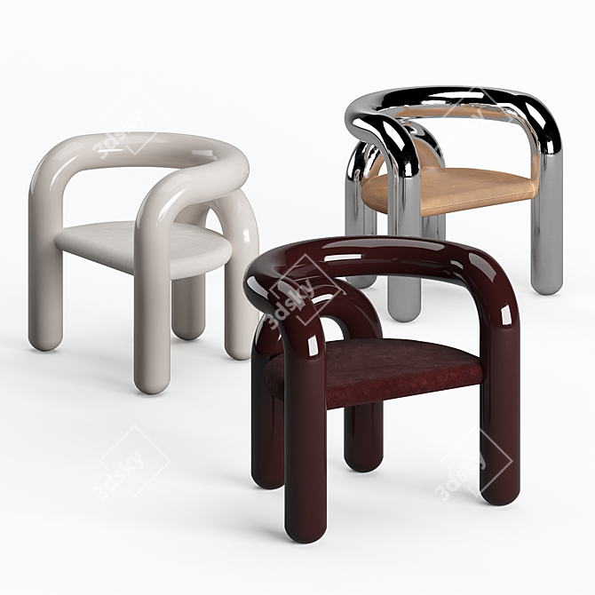 Cozy Neotenic Lounge Chair 3D model image 1