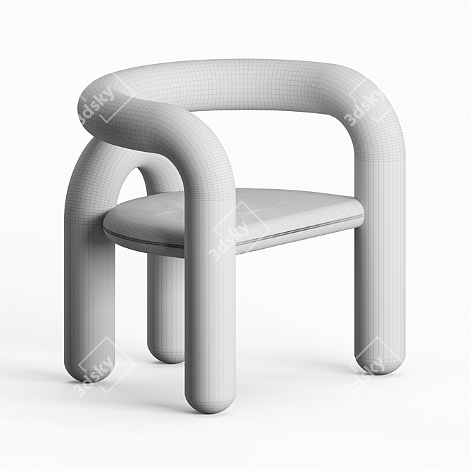 Cozy Neotenic Lounge Chair 3D model image 3