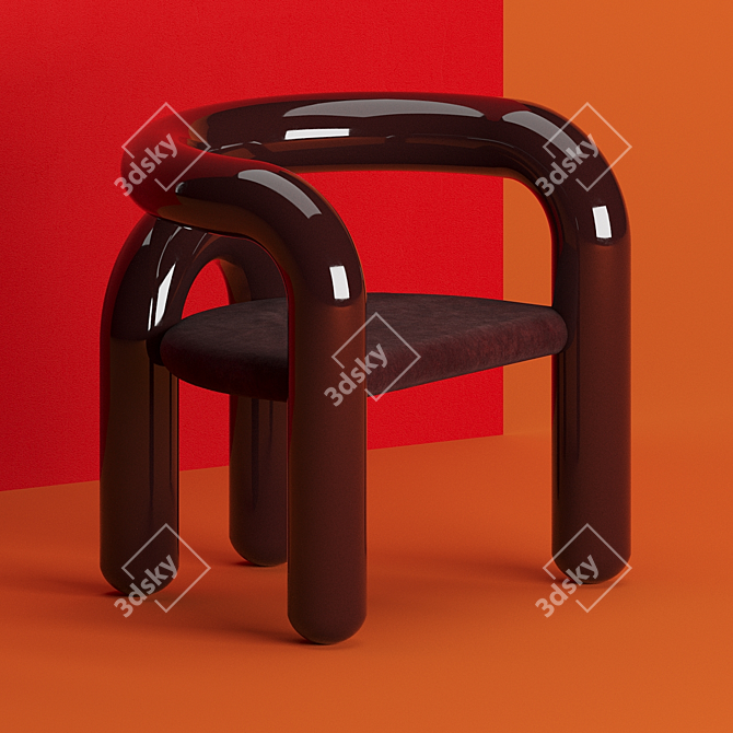 Cozy Neotenic Lounge Chair 3D model image 5