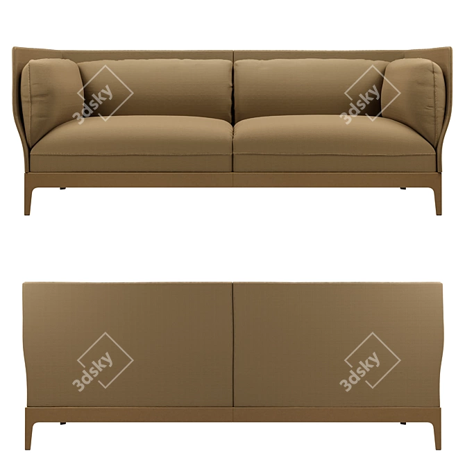 Secluded Calm: Monica Förster Sofa 3D model image 1