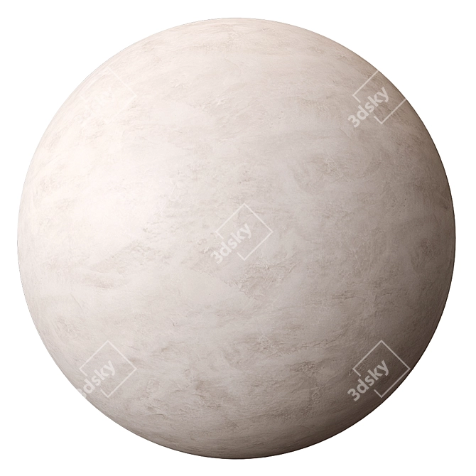 Sleek Gray Textured Plaster 3D model image 4