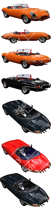 Classic Beauty: 1962 Jaguar E-Type 3D model image 5