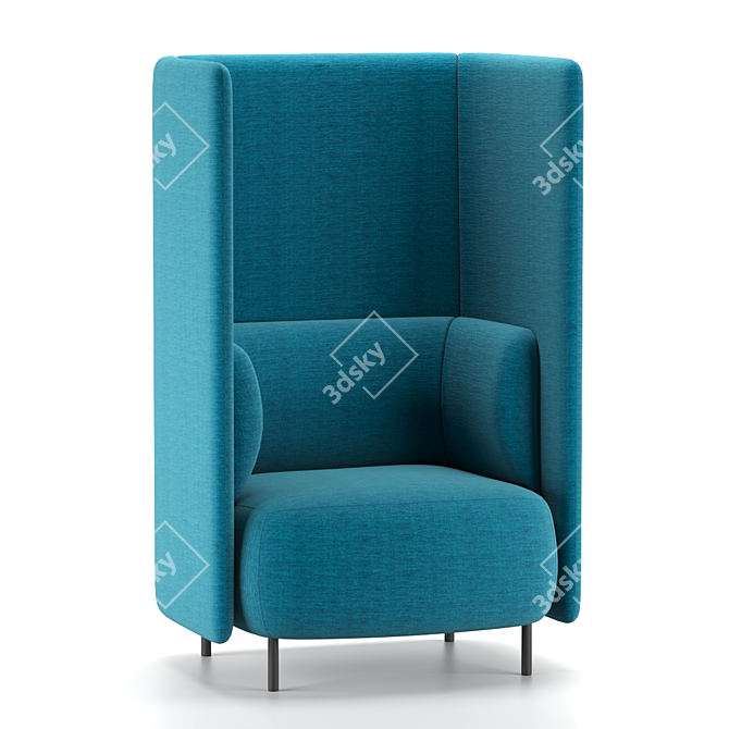 Elegant Buddy Hub Armchair 3D model image 1