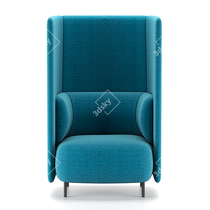 Elegant Buddy Hub Armchair 3D model image 2