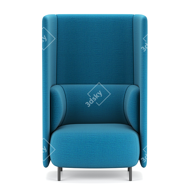 Elegant Buddy Hub Armchair 3D model image 5