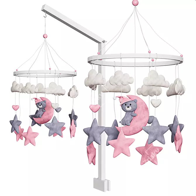 Delightful Dreams Baby Mobile 3D model image 2