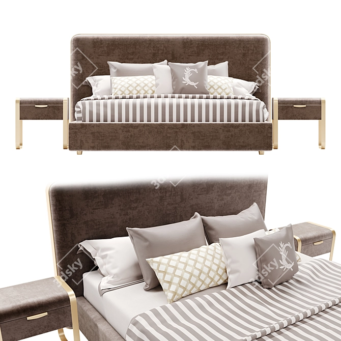 Title: Elegant Cantori Elvis Bed In 3D Max 3D model image 2