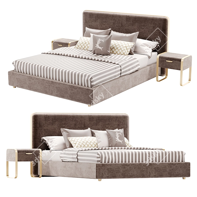 Title: Elegant Cantori Elvis Bed In 3D Max 3D model image 5