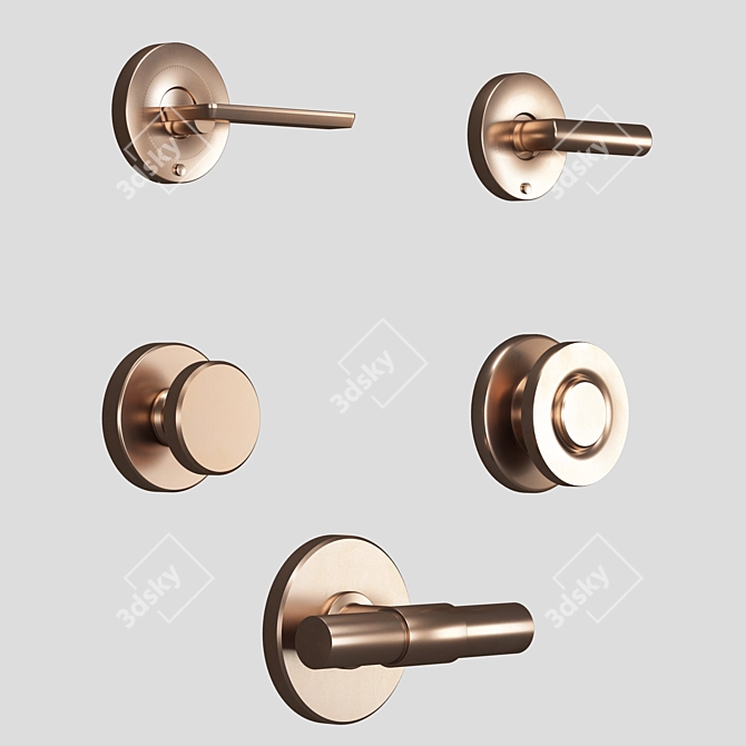 Sleek Handle: Modern Elegance 3D model image 3