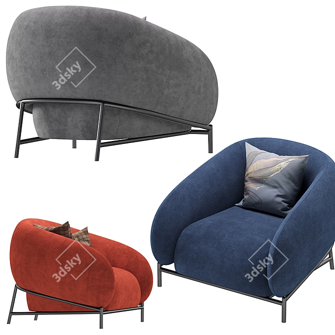 Cider Edition CURL: Sleek and Stylish Armchair 3D model image 3