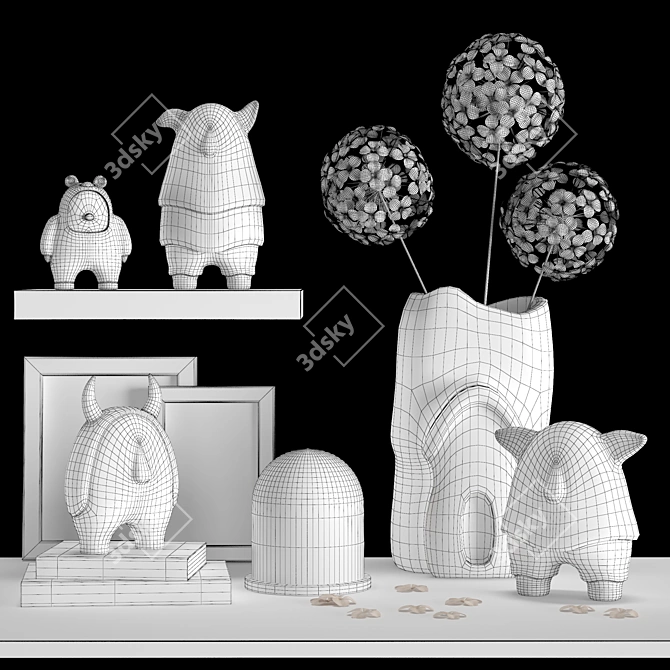 Dreamy Nursery Décor Set 3D model image 4