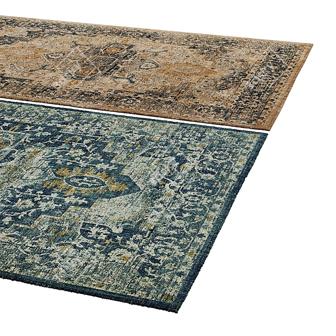 Polys: 3 888 Vets: 4 004 - Vibrant Rug Collection 3D model image 2