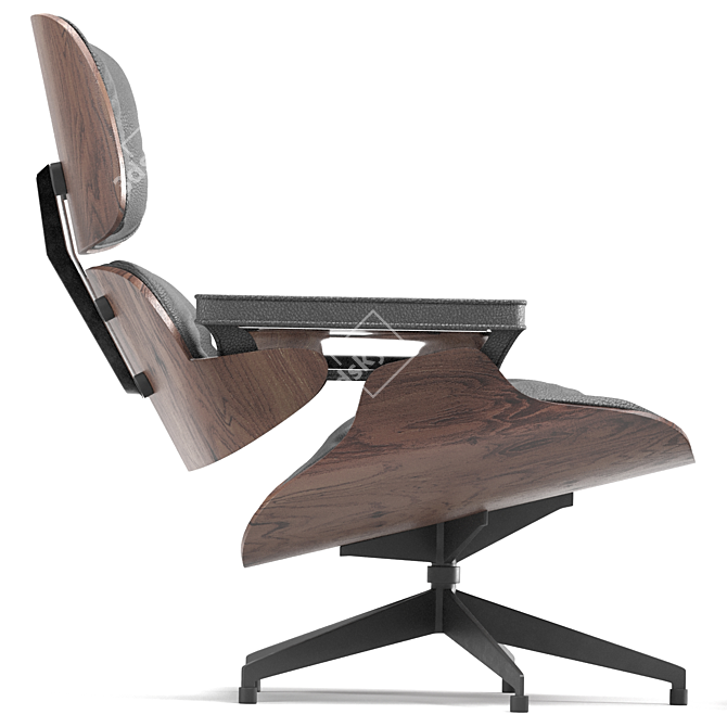 Elegant Eames Lounge Armchair | Stylish Comfort for Your Home 3D model image 2