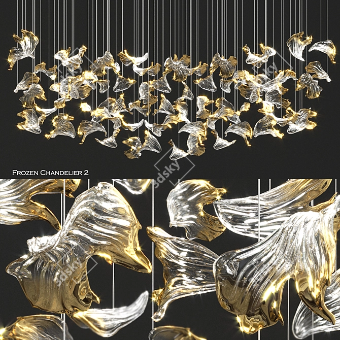 Ethereal Ice Chandelier by Barbora 3D model image 1