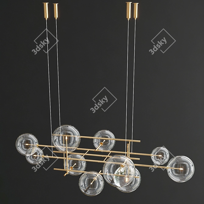 Handcrafted Brass Pendant Light 3D model image 3