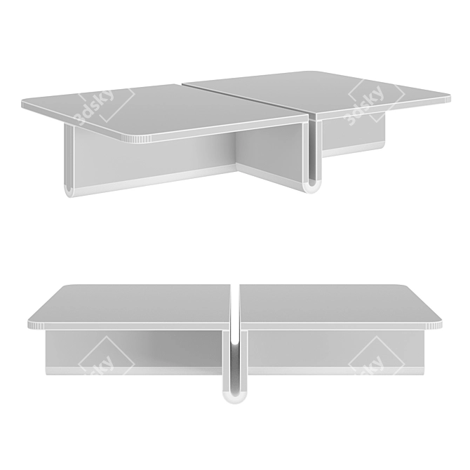 Split Top Coffee Table 3D model image 2