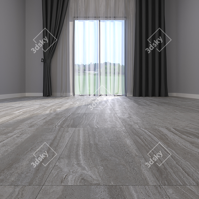 Navona Gray Vein Floor Tile - 30x60 cm 3D model image 2
