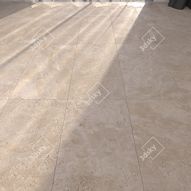 Navona Honey Cross: Elegant Floor Tiles 3D model image 1