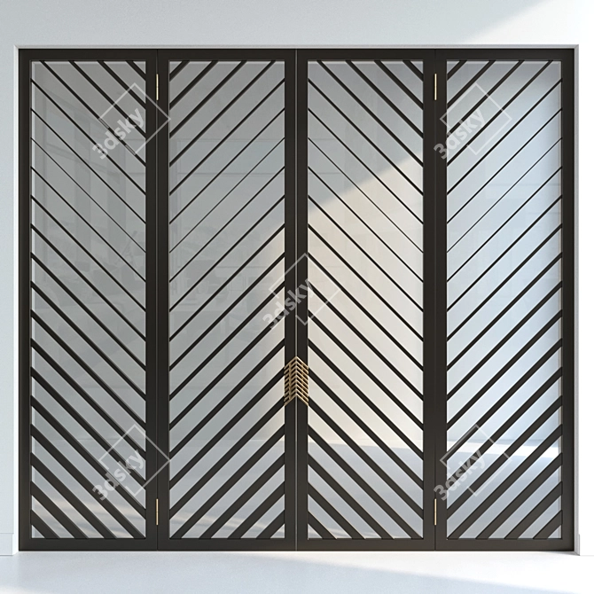 Stylish Door Collection - 3 Variants 3D model image 1