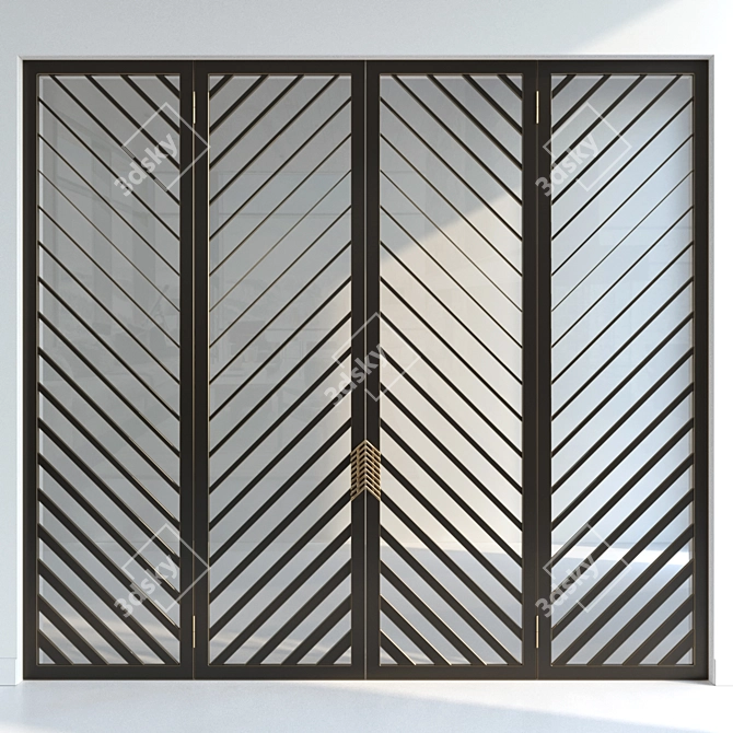 Stylish Door Collection - 3 Variants 3D model image 3