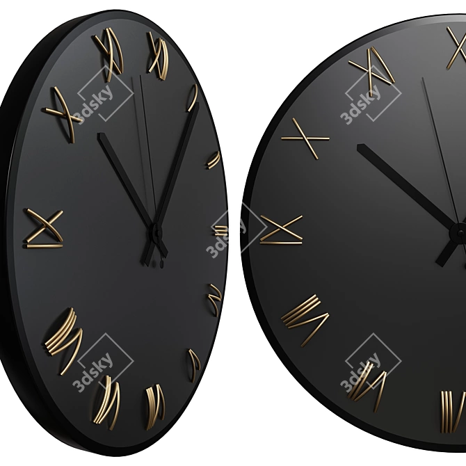 Modern Wall Clock Collection: A Stunning Addition to Your Interior 3D model image 2