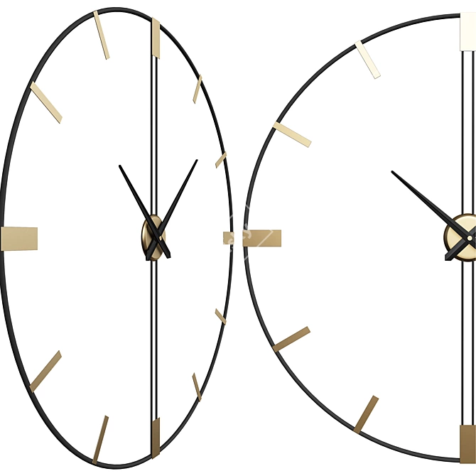 Modern Wall Clock Collection: A Stunning Addition to Your Interior 3D model image 4