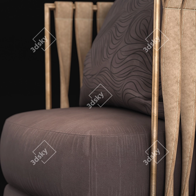 Modern Fabric Sofa Set 3D model image 3