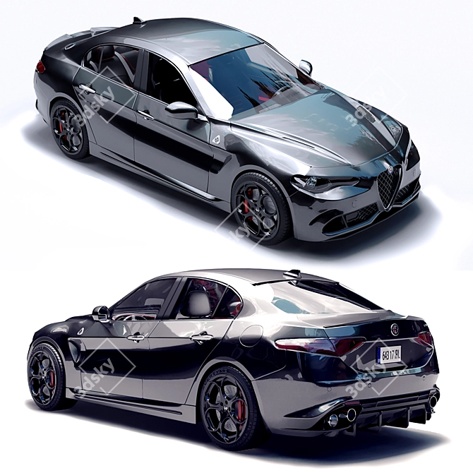 Exquisite Alfa Romeo Giulia Model 3D model image 3