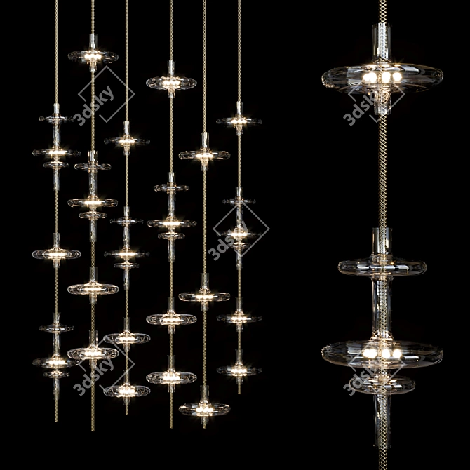 Hydra-Gamma Suspension Pendant Light 3D model image 1