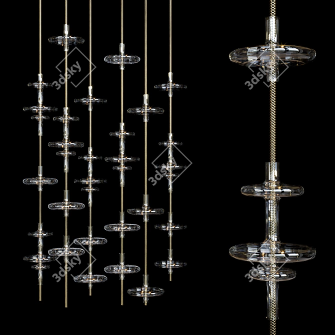 Hydra-Gamma Suspension Pendant Light 3D model image 2