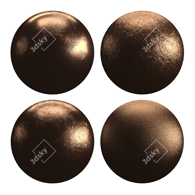 Luxury Copper Brushed Texture 3D model image 2