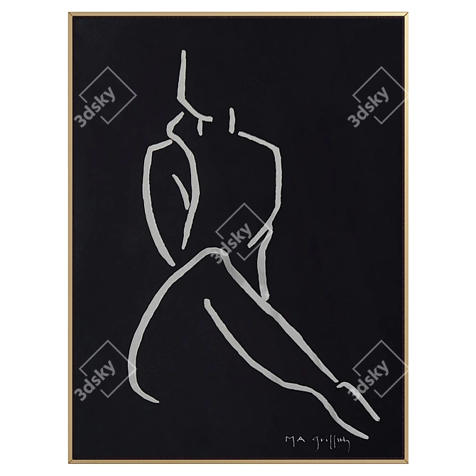 Elegant Wall Art Decor 5 3D model image 2