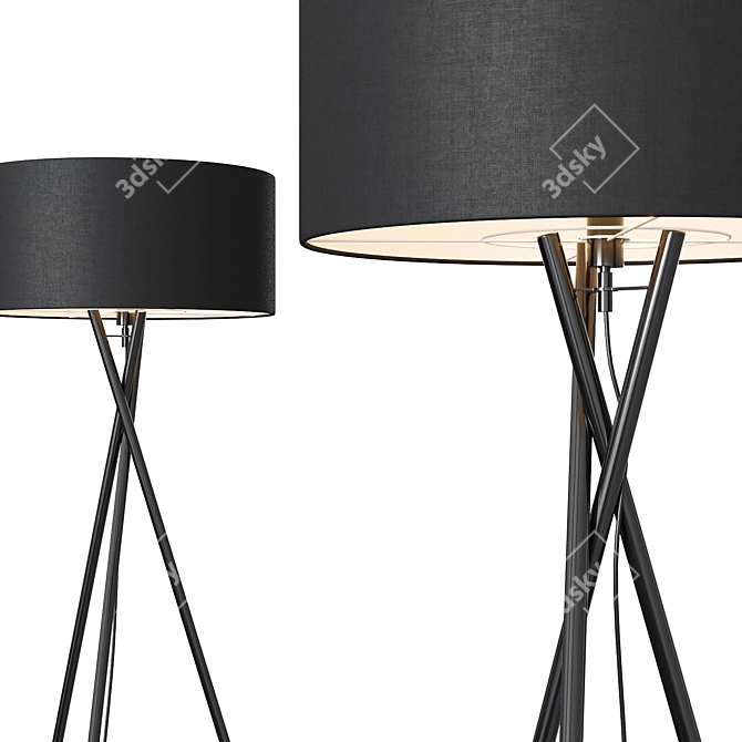 Romi Amsterdam Hampton: Elegant Height Adjustable Floor Lamp 3D model image 2