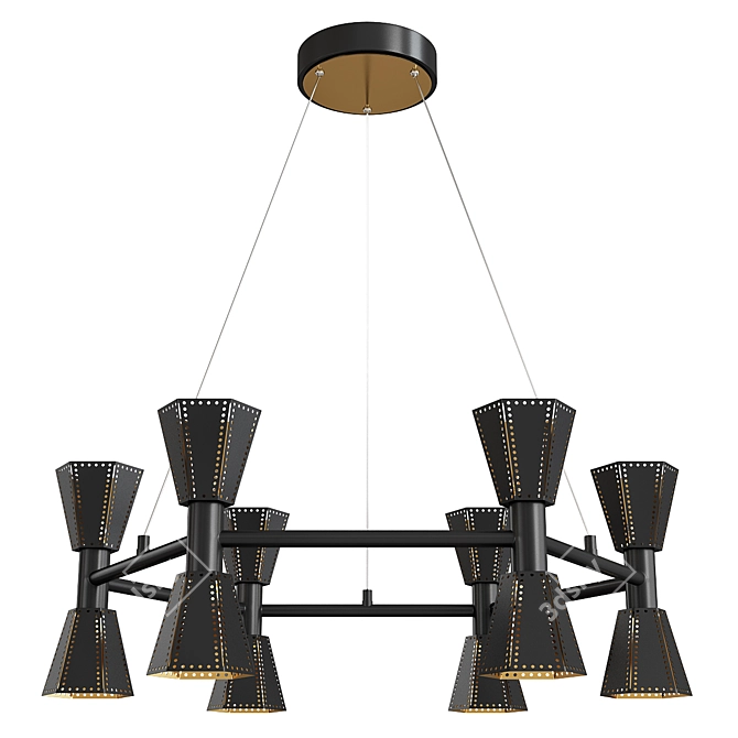 Elegant Houston Chandelier 3D model image 1