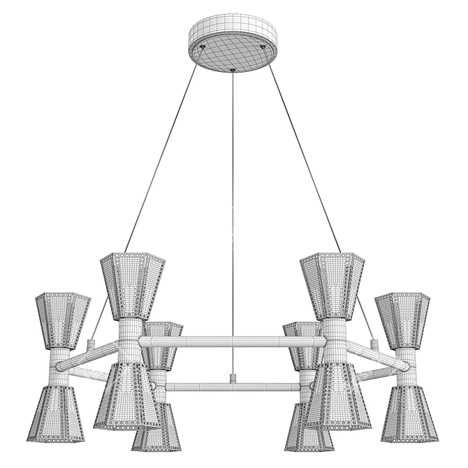 Elegant Houston Chandelier 3D model image 2