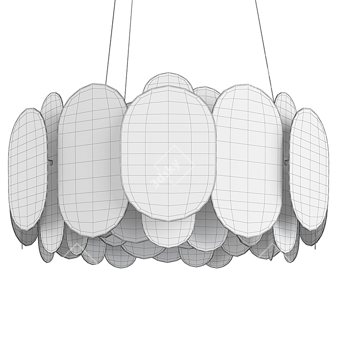 Elegant Panel Pendant 3D model image 2