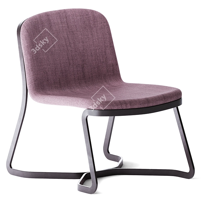 Sleek Path Armchair 3D model image 1